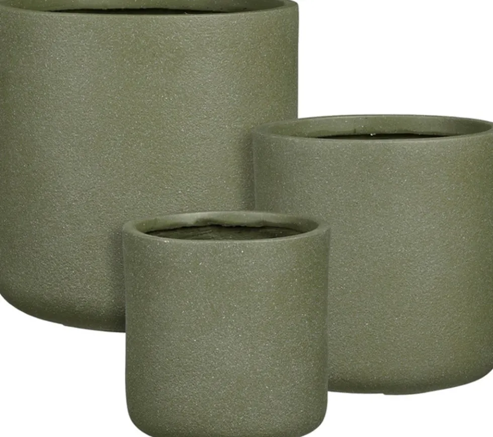 Mica Decorations bloempot Siesta groen D 24 H 23 cm