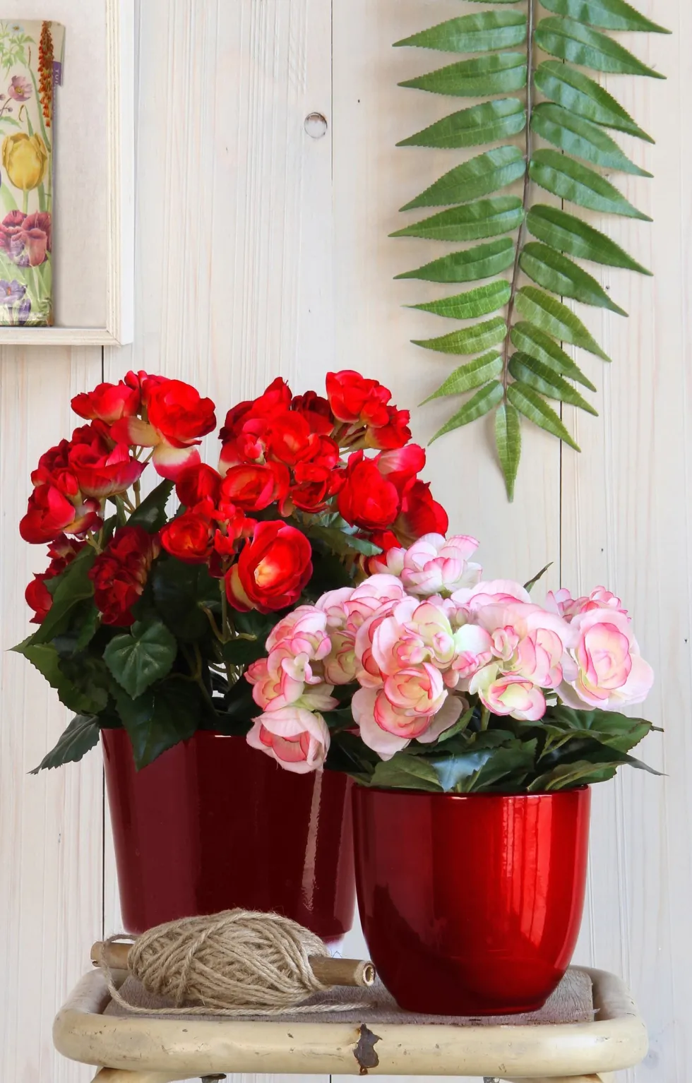 Mica Decorations bloempot Tusca rood D 13,5 H 13 cm