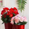 Mica Decorations bloempot Tusca rood D 12 H 11 cm