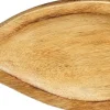 Mica Decorations decoratiebord vis bruin 25 x 9,5 x 2,5 cm