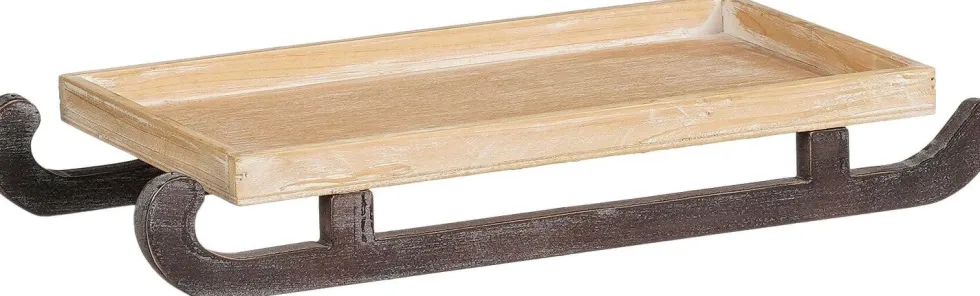 Mica Decorations decoratiebord Slee bruin 46,5 x 22 x 7 cm