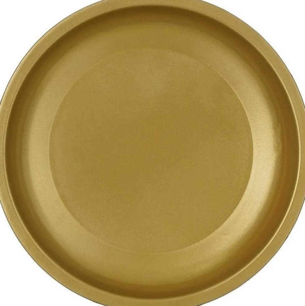 Mica Decorations decoratiebord Milos goud D 23,5 H 3 cm