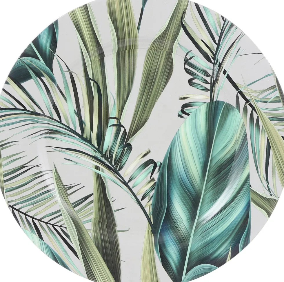 Mica Decorations decoratiebord groen / rood D 33 H 2 cm