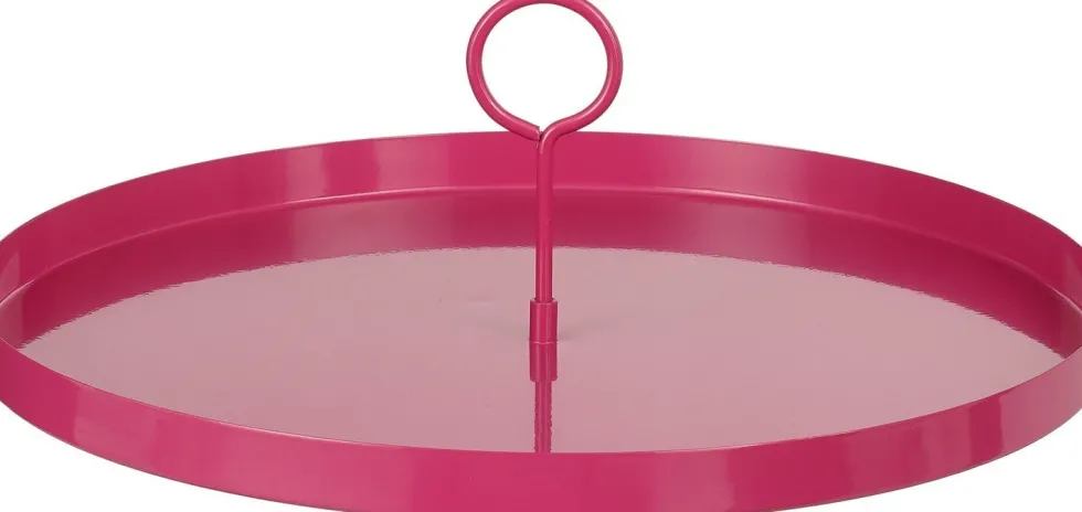 Mica Decorations decoratieschaal Aston paars D 40 H 12 cm
