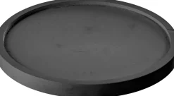 Mica Decorations decoratieschaal voor stolp Hella zwart D 23,5 H 2 cm