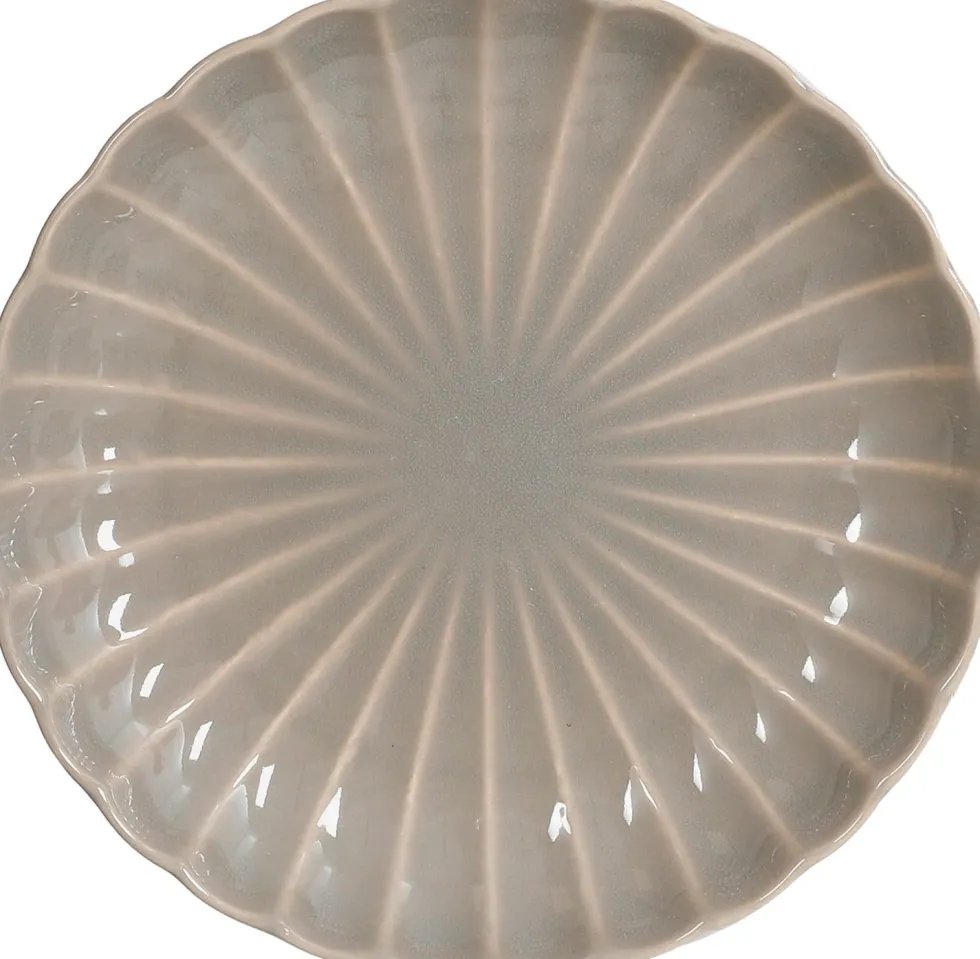 Mica Decorations dinerbord grijs Pesca D 27,5 H 4 cm