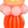 Mica Decorations dinerkaars roze / oranje / geel 8 uur D 7 H 26 cm