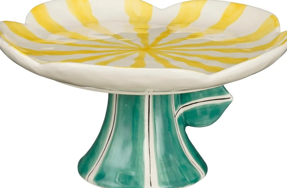 Mica Decorations etagère Jasta pasen geel / groen D 21 H 10,5 cm