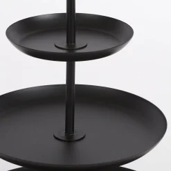 Mica Decorations etagère Rama zwart D 38 H 55 cm