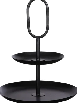 Mica Decorations etagère Rama zwart D 28 H 36 cm