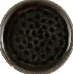 Mica Decorations gebaksbord Tabo zwart D 18 H 2 cm