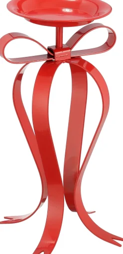 Mica Decorations kandelaar Bow rood 17 x 14 x 28 cm
