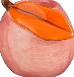 Mica Decorations kandelaar Fruit roze / oranje 5 x 4,5 x 5 cm