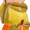 Mica Decorations kandelaar Fruit roze / geel / oranje 6 x 5,5 x 12 cm