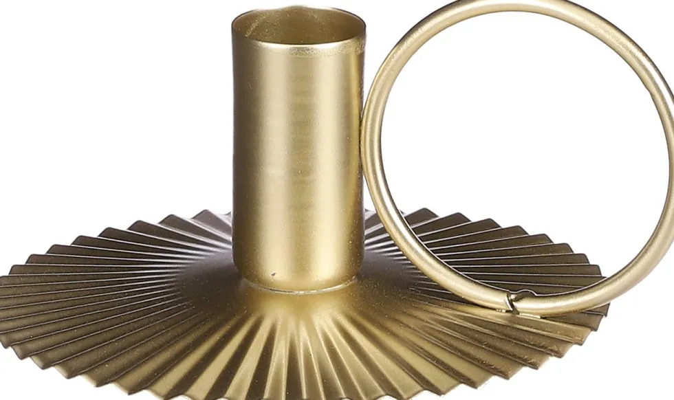 Mica Decorations kandelaar Grisa goud 16,5 x 15 x 8 cm