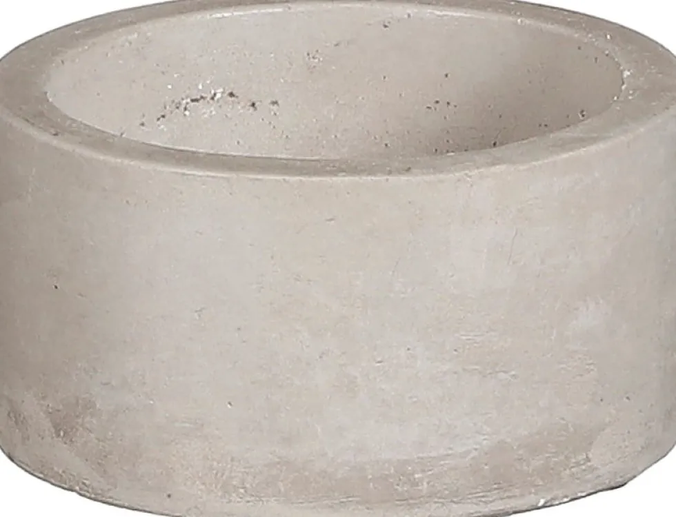 Mica Decorations kandelaar grijs D 8,5 H 4,5 cm