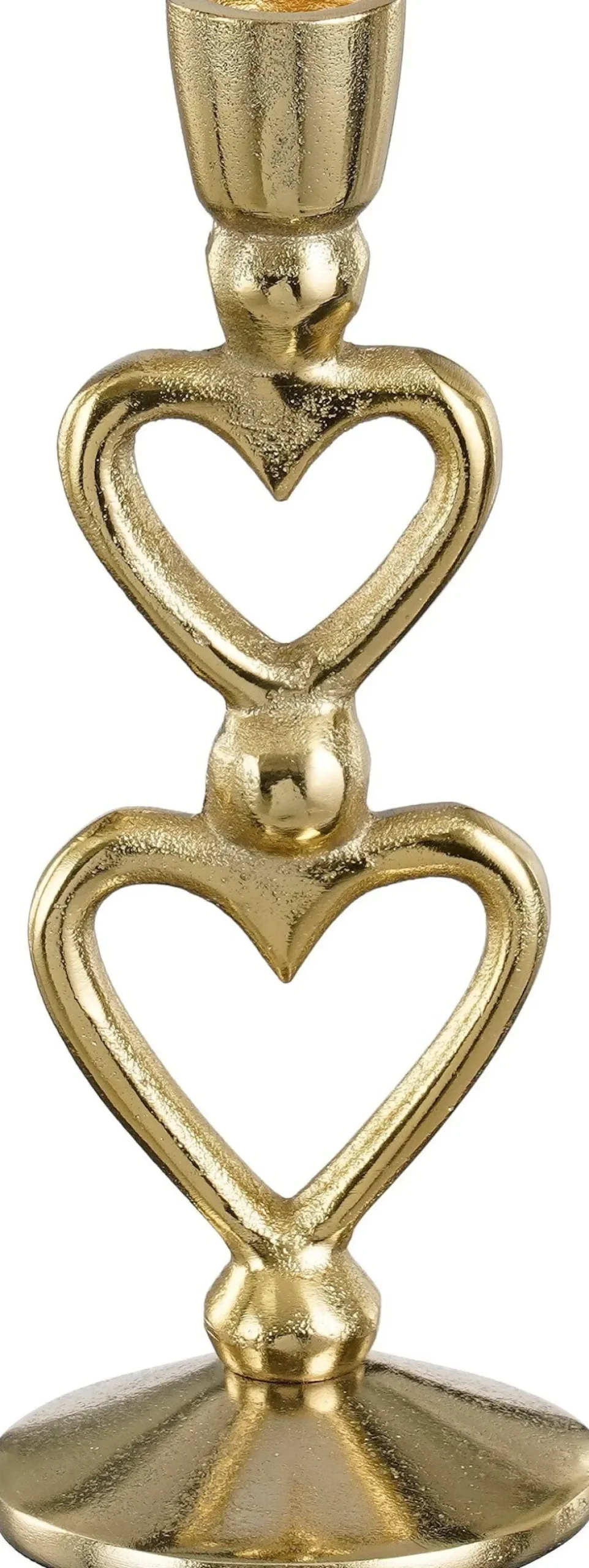 Mica Decorations kandelaar Hart goud 7,5 x 7 x 20