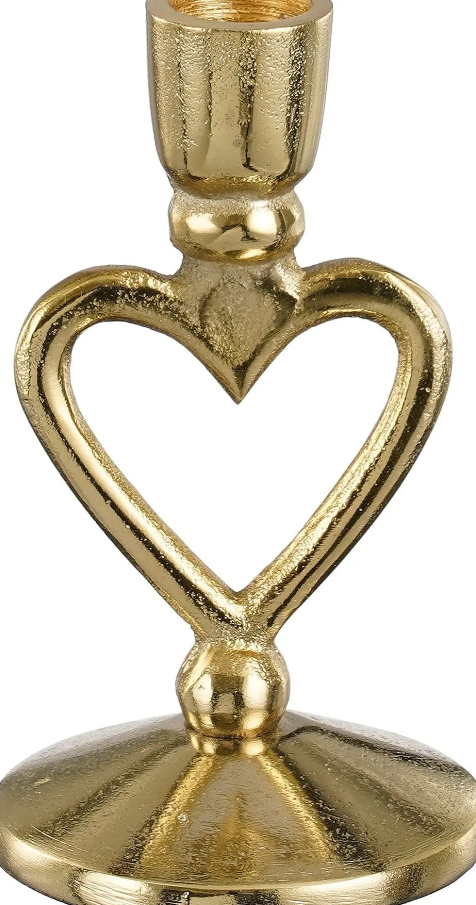 Mica Decorations kandelaar Hart goud 7,5 x 7 x 15