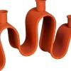 Mica Decorations kandelaar oranje 33 x 6,5 x 16 cm