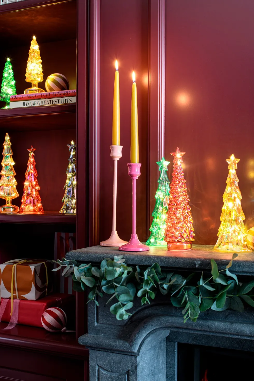 Mica Decorations kandelaar Tulli lichtroze D 8,5 H 30 cm