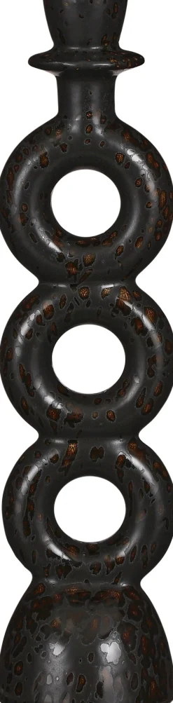 Mica Decorations kandelaar zwart D 8 H 32 cm