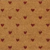 Mica Decorations kokosmat hart bruin / rood 60 x 40 cm