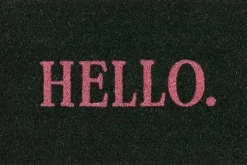 Mica Decorations kokosmat hello groen 60 x 40 cm