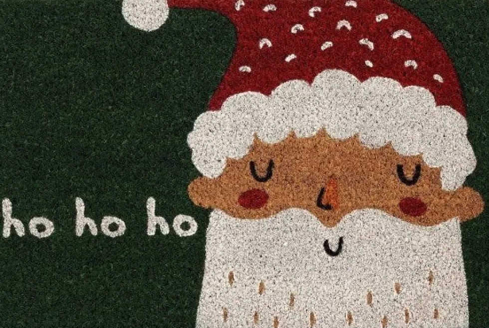 Mica Decorations kokosmat ho ho ho groen 60 x 40 cm