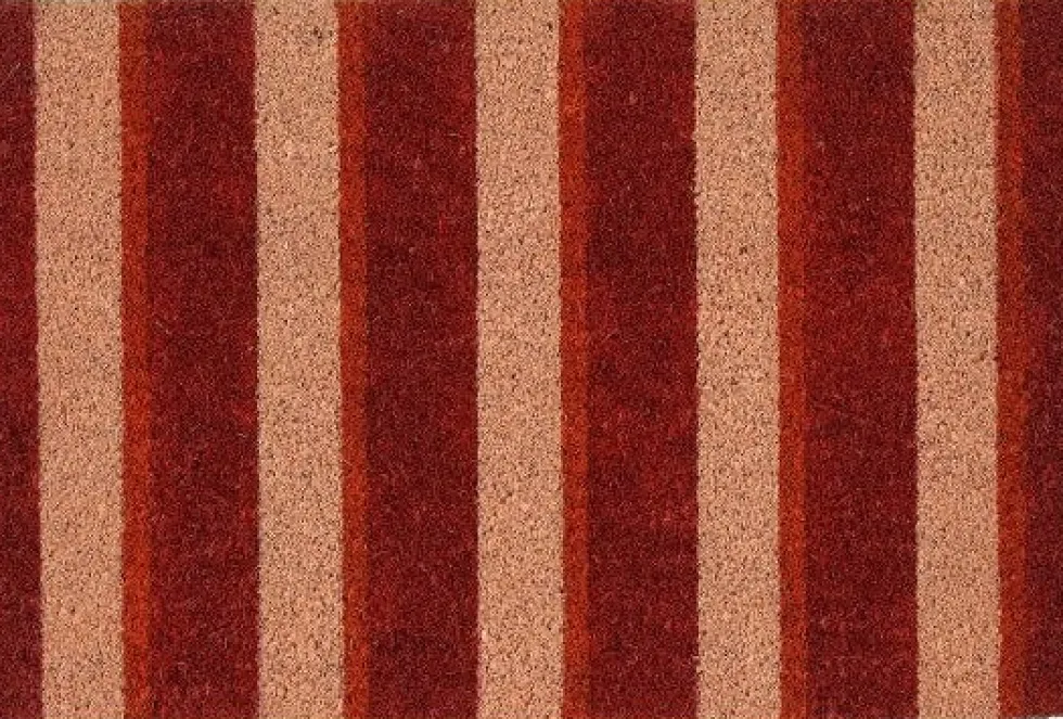 Mica Decorations kokosmat streep bruin / rood 60 x 40 cm