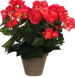 Mica Decorations kunstplant Begonia roze H 40 cm