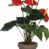 Mica Decorations kunstplant Anthurium rood H 40 cm