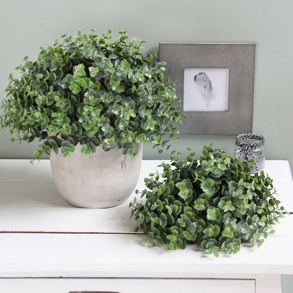 Mica Decorations kunstplant Eucalyptus H 15 cm