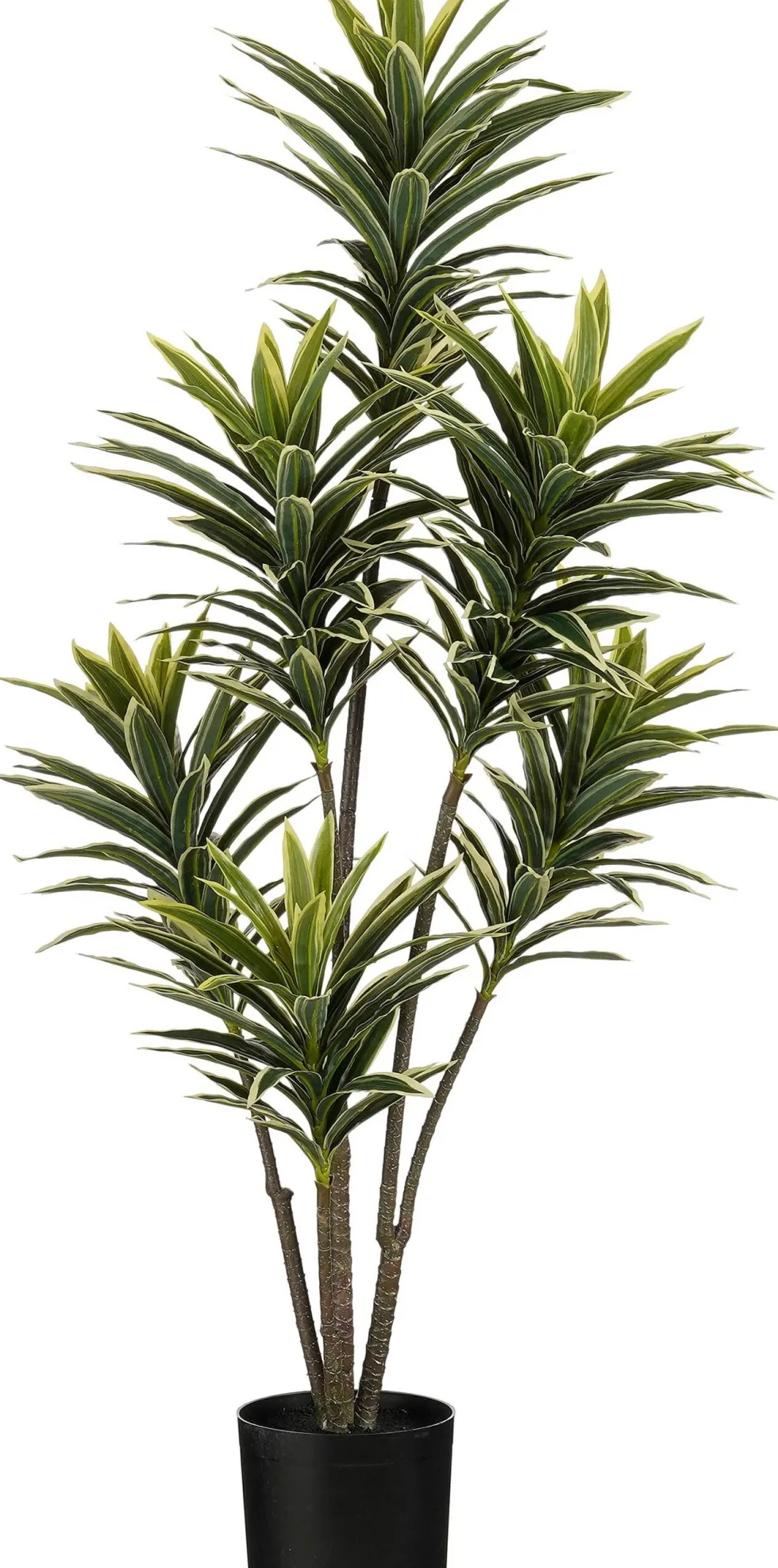 Mica Decorations kunstplant Dracaena groen / geel D 16 H 120 cm