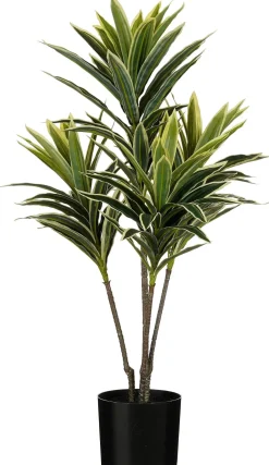 Mica Decorations kunstplant Dracaena groen / geel D 12,5 H 66 cm