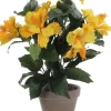 Mica Decorations kunstplant Chinese roos geel H 40 cm
