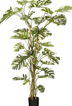 Mica Decorations kunstplant Monstera witbont H 190 cm