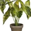 Mica Decorations kunstplant Syngonium groen / geel H 28 cm