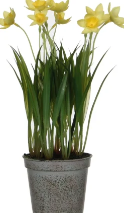 Mica Decorations kunstplant Narcis geel H 26 cm