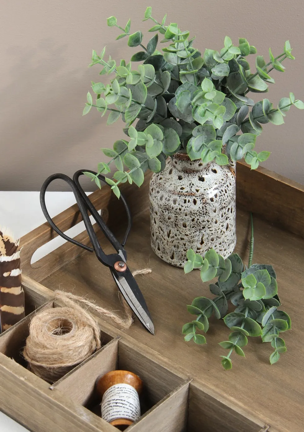 Mica Decorations kunstplant Eucalyptus H 20 cm