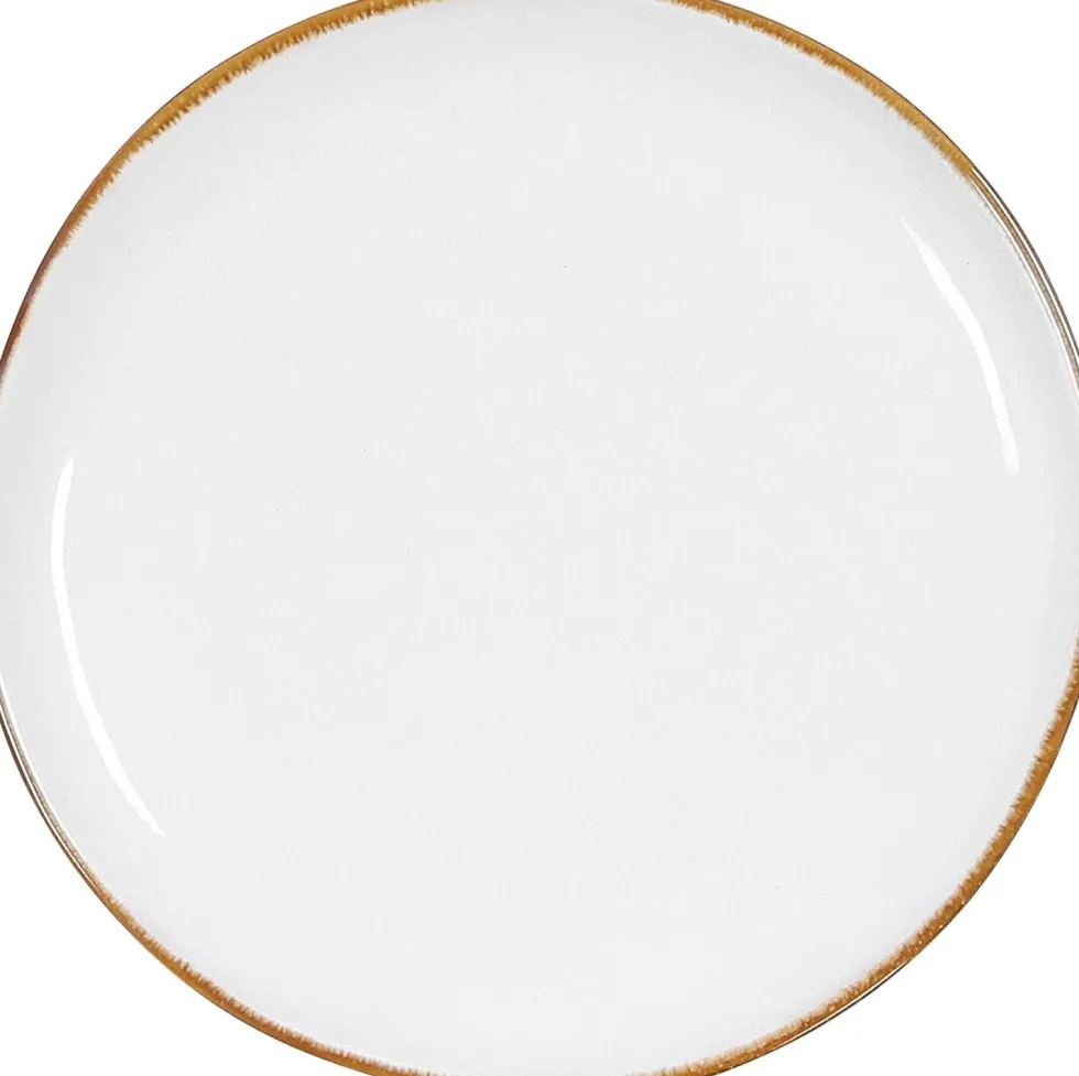 Mica Decorations ontbijtbord Tabo wit D 20,5 H 2 cm