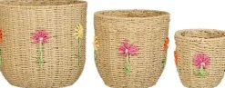 Mica Decorations opbergmand Flora Bloem naturel D 15 H 15 cm