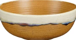 Mica Decorations schaal Ethan wit / bruin D 16,5 H 6,5 cm