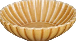Mica Decorations schaal geel Pesca D 12 H 3,5 cm