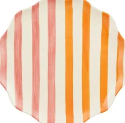 Mica Decorations serveerbord Bliss roze / oranje D 34 H 3 cm