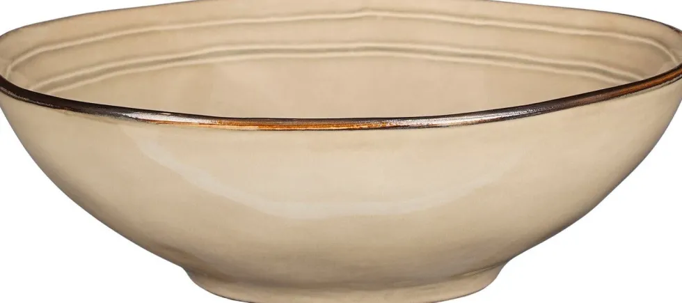 Mica Decorations serveerschaal Tabo crème D 23,5 H 7,5 cm