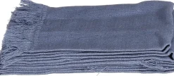Mica Decorations servet Villia blauw 40 x 40 cm 4 stuks