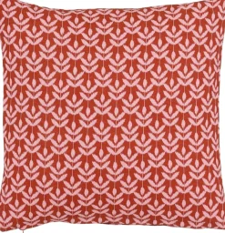 Mica Decorations sierkussen Fien rood / roze 45 x 45 cm