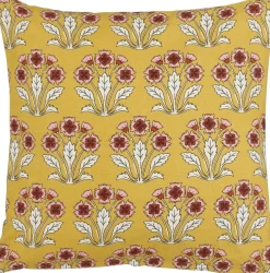 Mica Decorations sierkussen Helene geel 45 x 45 cm