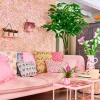 Mica Decorations sierkussen Ruffle roze 55 x 35 cm
