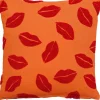Mica Decorations sierkussen Lips oranje 45 x 45 cm